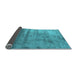 Sideview of Abstract Light Blue Contemporary Rug, con649lblu