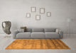 Machine Washable Abstract Orange Contemporary Area Rugs in a Living Room, wshcon649org