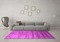 Machine Washable Abstract Pink Contemporary Rug, wshcon649pnk