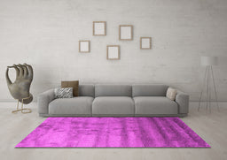 Machine Washable Abstract Pink Contemporary Rug in a Living Room, wshcon649pnk