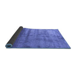Sideview of Abstract Blue Contemporary Rug, con649blu