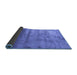 Sideview of Abstract Blue Contemporary Rug, con649blu