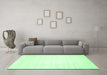 Machine Washable Solid Emerald Green Modern Area Rugs in a Living Room,, wshcon64emgrn