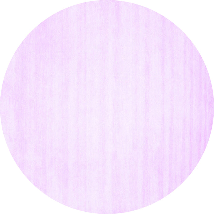 Round Solid Purple Modern Rug, con64pur