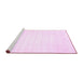 Sideview of Machine Washable Solid Pink Modern Rug, wshcon64pnk