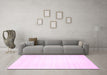 Machine Washable Solid Pink Modern Rug in a Living Room, wshcon64pnk