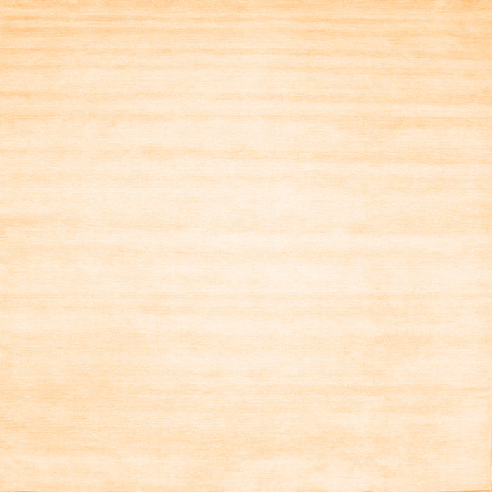 Round Machine Washable Solid Orange Modern Area Rugs, wshcon64org