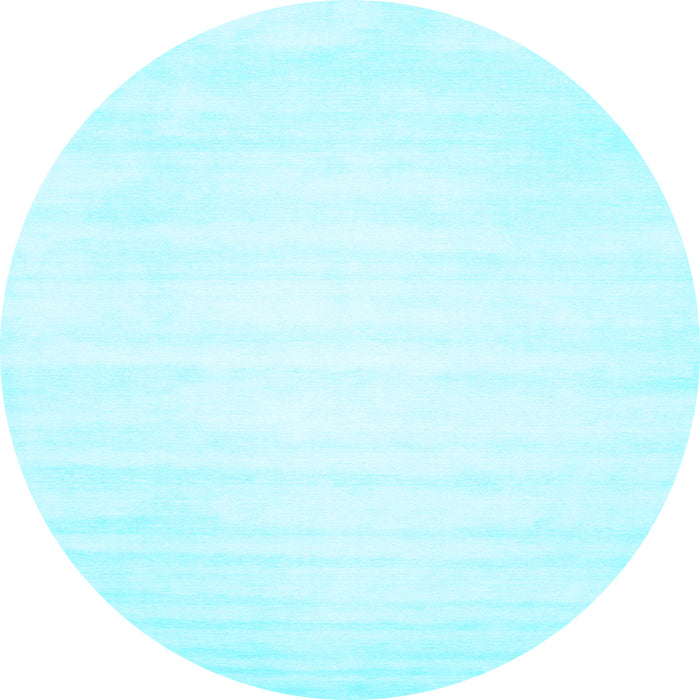 Round Solid Light Blue Modern Rug, con64lblu