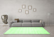 Machine Washable Solid Green Modern Area Rugs in a Living Room,, wshcon64grn