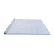 Sideview of Machine Washable Solid Blue Modern Rug, wshcon64blu