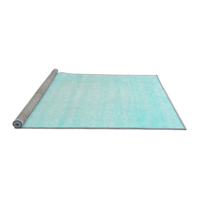 Sideview of Machine Washable Solid Light Blue Modern Rug, wshcon64lblu