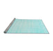 Sideview of Machine Washable Solid Light Blue Modern Rug, wshcon64lblu