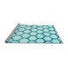 Sideview of Machine Washable Terrilis Light Blue Contemporary Rug, wshcon650lblu