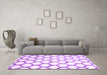 Machine Washable Terrilis Purple Contemporary Area Rugs in a Living Room, wshcon650pur