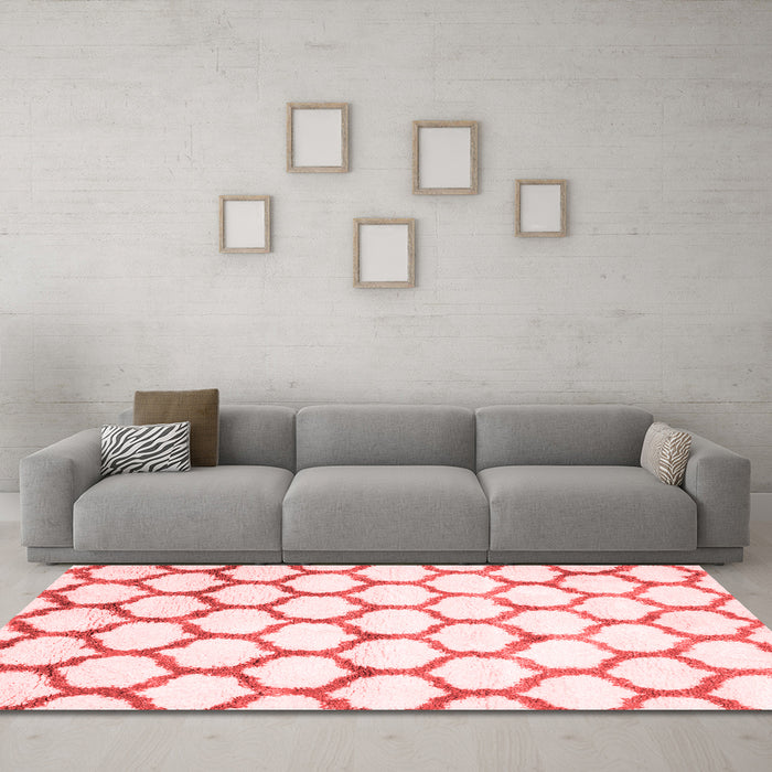 Contemporary Red Washable Rugs