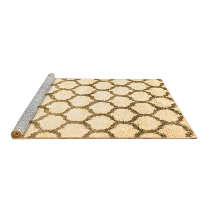 Sideview of Machine Washable Terrilis Brown Contemporary Rug, wshcon650brn
