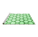 Sideview of Machine Washable Terrilis Emerald Green Contemporary Area Rugs, wshcon650emgrn