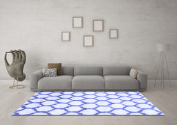 Machine Washable Terrilis Blue Contemporary Rug in a Living Room, wshcon650blu
