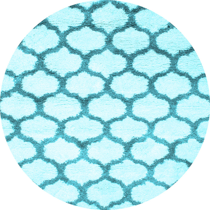 Round Machine Washable Terrilis Light Blue Contemporary Rug, wshcon650lblu