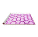 Sideview of Machine Washable Terrilis Pink Contemporary Rug, wshcon650pnk