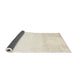 Thickness of Contemporary Champagne Beige Solid Rug, con651