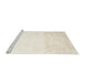 Serging Thickness of Machine Washable Contemporary Champagne Beige Rug, wshcon651