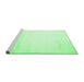 Sideview of Machine Washable Solid Emerald Green Modern Area Rugs, wshcon651emgrn