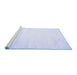 Sideview of Machine Washable Solid Blue Modern Rug, wshcon651blu