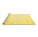 Sideview of Machine Washable Solid Yellow Modern Rug, wshcon651yw