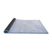 Sideview of Solid Blue Modern Rug, con651blu