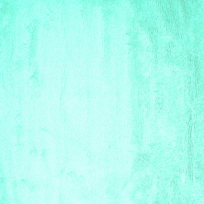Square Machine Washable Solid Turquoise Modern Area Rugs, wshcon651turq