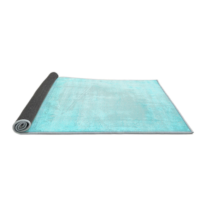 Sideview of Solid Light Blue Modern Rug, con651lblu
