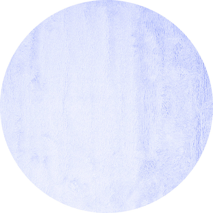 Round Solid Blue Modern Rug, con651blu