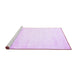 Sideview of Machine Washable Solid Purple Modern Area Rugs, wshcon651pur