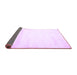 Sideview of Solid Purple Modern Rug, con651pur