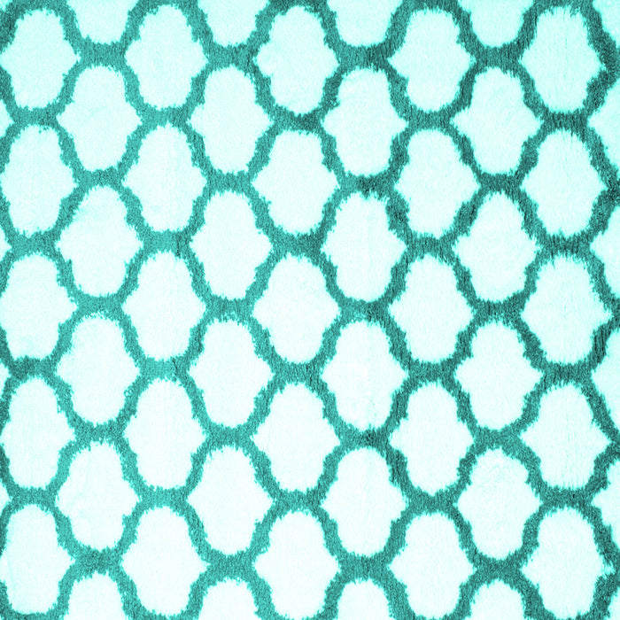 Square Machine Washable Terrilis Turquoise Contemporary Area Rugs, wshcon652turq