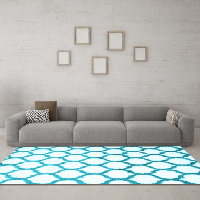 Machine Washable Terrilis Light Blue Contemporary Rug in a Living Room, wshcon652lblu