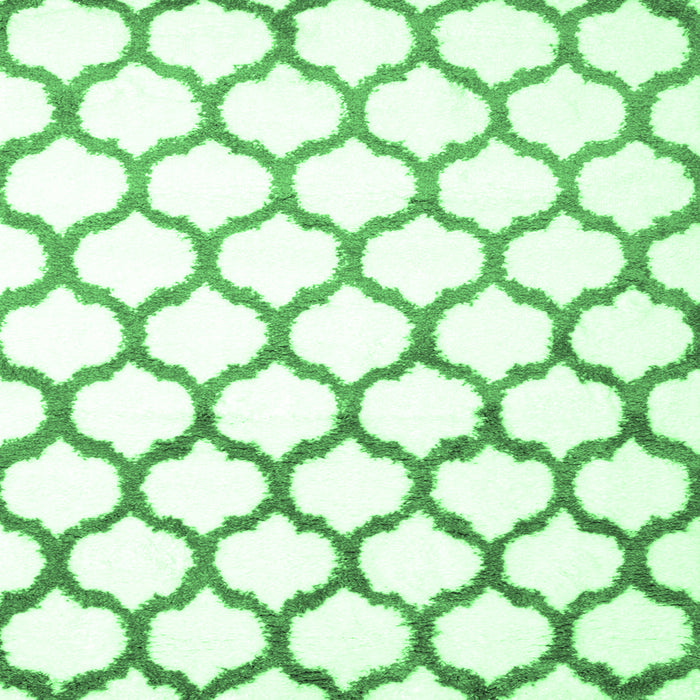 Square Machine Washable Terrilis Emerald Green Contemporary Area Rugs, wshcon652emgrn