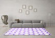 Machine Washable Terrilis Purple Contemporary Area Rugs in a Living Room, wshcon652pur