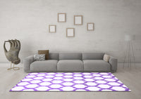 Machine Washable Terrilis Purple Contemporary Rug, wshcon652pur