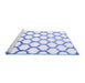 Sideview of Machine Washable Terrilis Blue Contemporary Rug, wshcon652blu