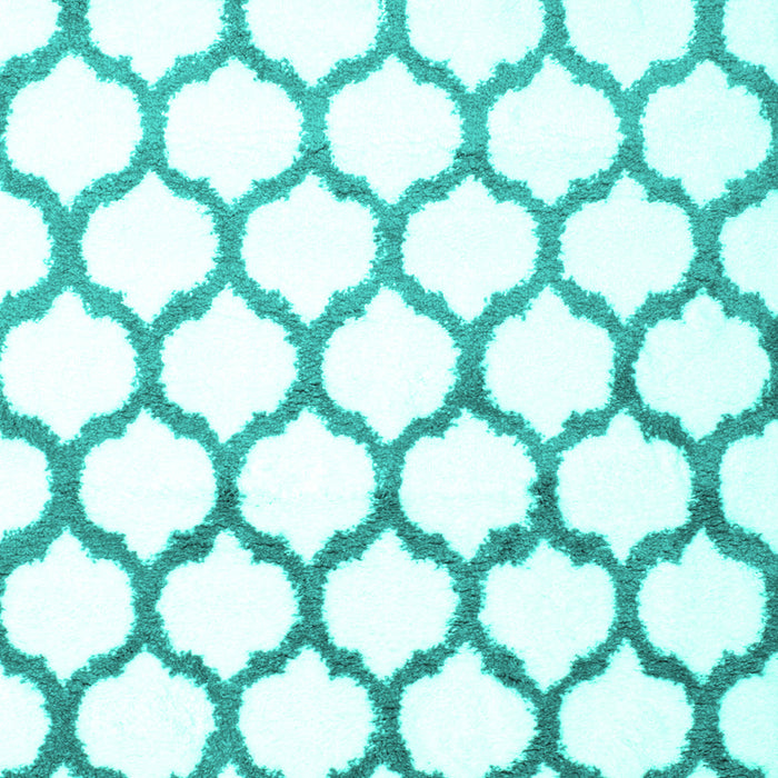 Machine Washable Terrilis Turquoise Contemporary Area Rugs, wshcon652turq
