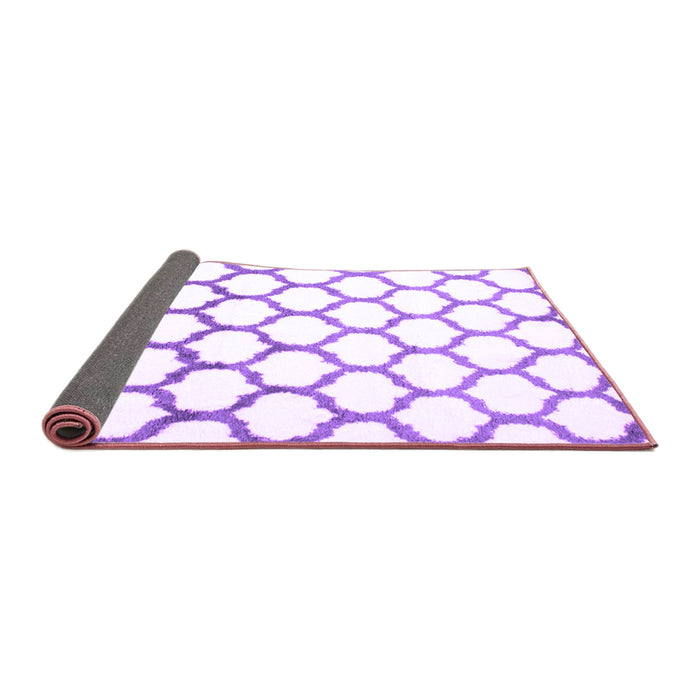 Sideview of Terrilis Purple Contemporary Rug, con652pur