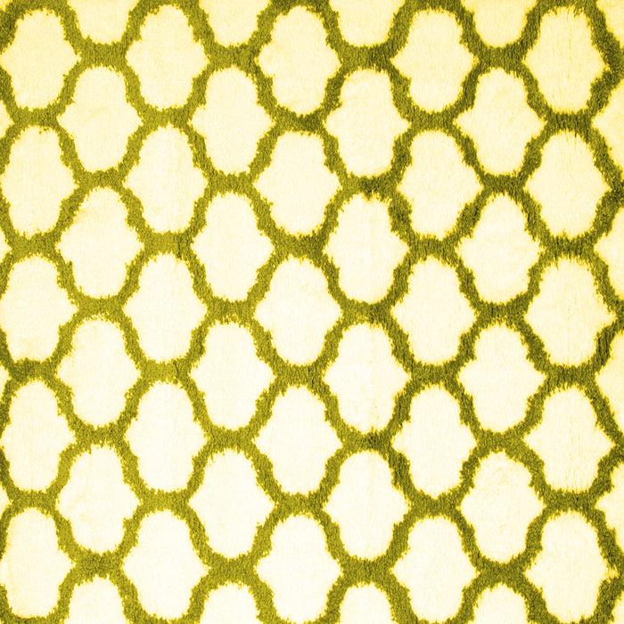 Square Machine Washable Terrilis Yellow Contemporary Rug, wshcon652yw