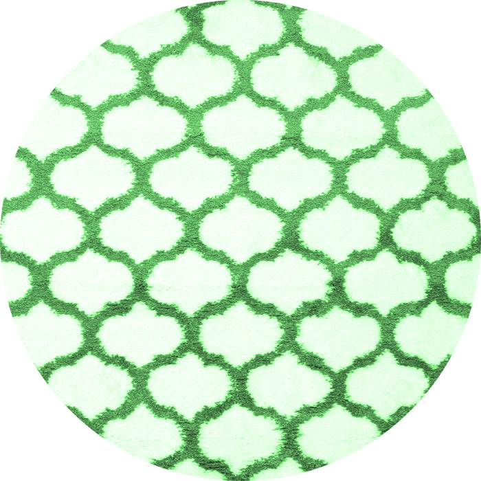 Round Terrilis Emerald Green Contemporary Rug, con652emgrn