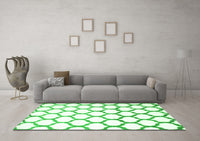 Machine Washable Terrilis Green Contemporary Rug, wshcon652grn