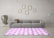 Machine Washable Terrilis Pink Contemporary Rug in a Living Room, wshcon652pnk