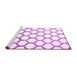 Sideview of Machine Washable Terrilis Pink Contemporary Rug, wshcon652pnk