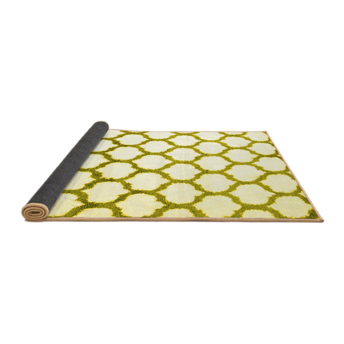 Sideview of Terrilis Yellow Contemporary Rug, con652yw