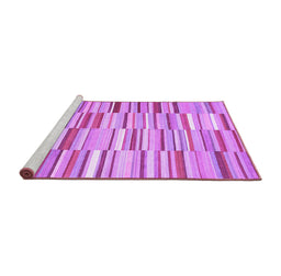 Sideview of Machine Washable Southwestern Purple Country Area Rugs, wshcon653pur